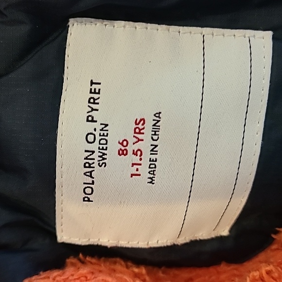 Polarn O. Pyret Insulated Winter Jacket Fleece Kids 12-16 Months - Picture 3 of 6